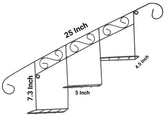 Wall Mounted Floral Display Rack, Flower Pot Storage Rack, 3 Step Wall Mount Iron Stand, Wall Basket Plants Stand